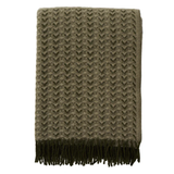 Klippan Ilse 100% Wool Throw, Wood-Green
