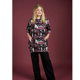 Moomin Womens' Tunic Ira Party Moment, Black - Plum