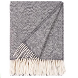 Ivy, 100% Wool Throw 130x170cm, Grey