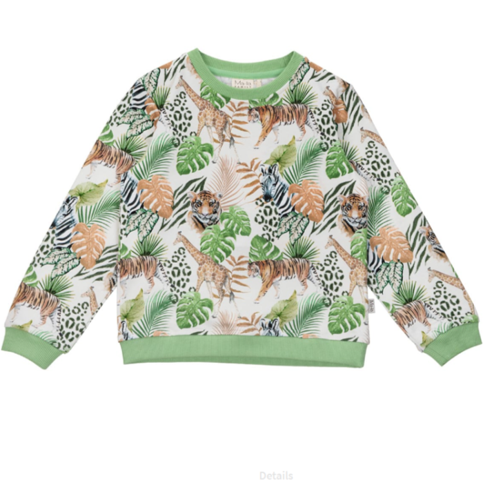 Ma-ia Jungle Kids' Sweatshirt, Green Multi (10254715715871)