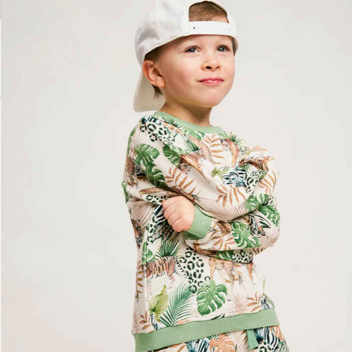 Ma-ia Jungle Kids' Sweatshirt, Green Multi (10254715715871)