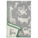 Klippan Jungle 100% Wool Baby Blanket, Grey