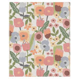Juni Flower Organic Cotton Throw 140x170cm