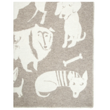 Dog Park Koirapuisto 100% Wool Blanket, Beige-Natural White