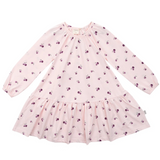 Maia Plums Kids Dress Long Sleeve, Light Rose