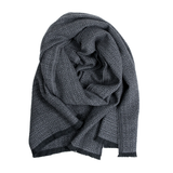 Koli Super Soft Merino Scarf, Black-Grey