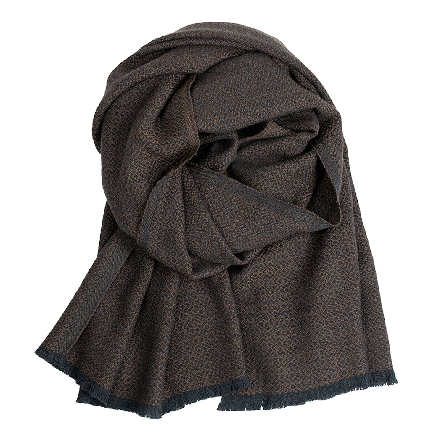 Koli Super Soft Merino Scarf, Black-Chocolate (10233139527967)