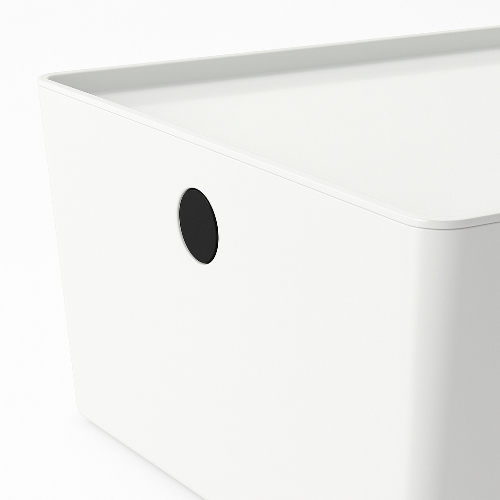 Ikea Kuggis Storage Box With Lid, Large, White (6790572900417)