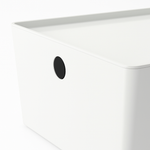 Ikea Kuggis Storage Box With Lid, Large, White (6790572900417)
