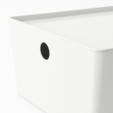 Ikea Kuggis Storage Box With Lid, Large, White (6790572900417)