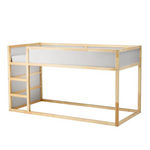 Ikea Kura Reversible Bed, 90x200cm, White / Pine inc. 1x Mattress (10155707367711)