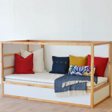 Ikea Kura Reversible Bed, 90x200cm, White / Pine inc. 1x Mattress (10155707367711)