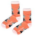 Little My Happiness Women's Socks, Red/Pink (9536208535839)