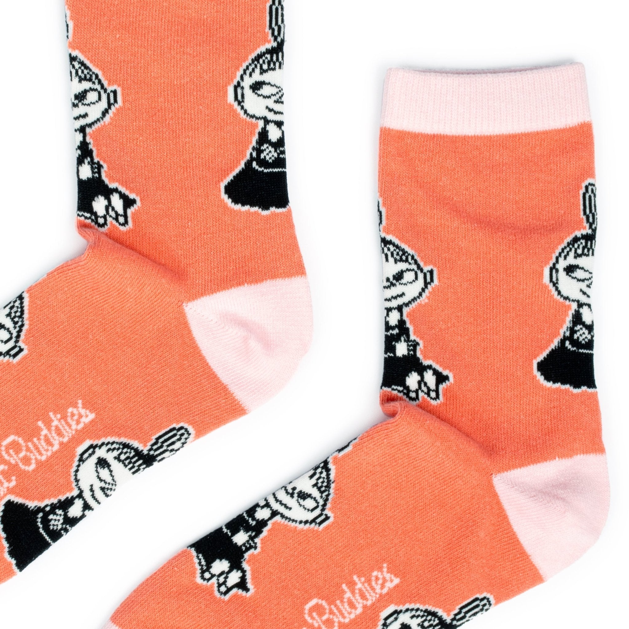 Little My Happiness Women's Socks, Red/Pink (9536208535839)