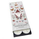 Scented Tea Light Candles 10-Pack, Fox and Santa