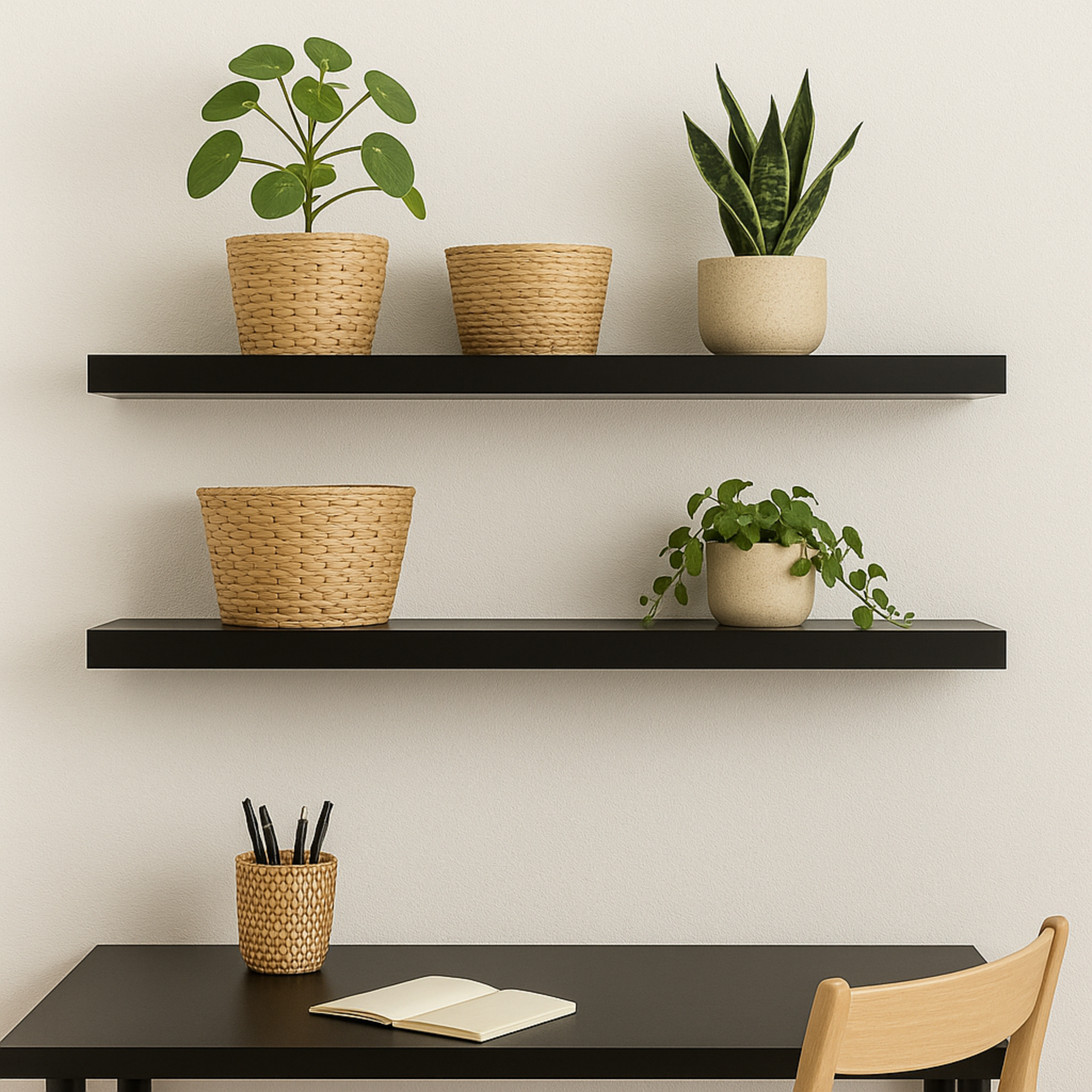 Ikea Lack Floating Shelf, 110x26cm, Black/Brown (317018985)