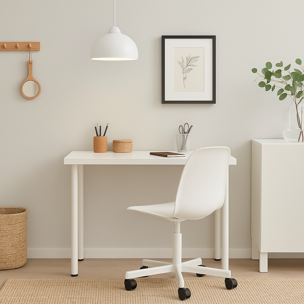 Ikea Lagkapten / Adils Desk Combo, 120x60x73cm, White (8130972647711)