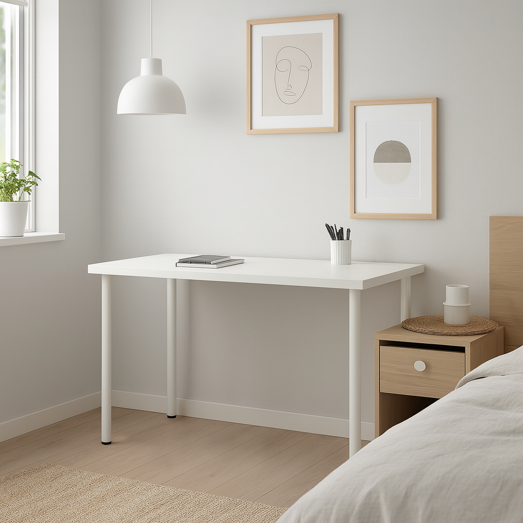 Ikea Lagkapten / Adils Desk Combo, 140x60x73cm, White (8130971140383)