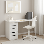 Ikea Lagkapten / Alex / Adils Desk Combo, 120x60x73cm, White (8130961047839)