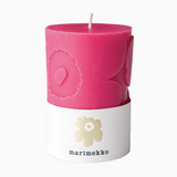 Marimekko Block Candle 10cm, Hot Pink