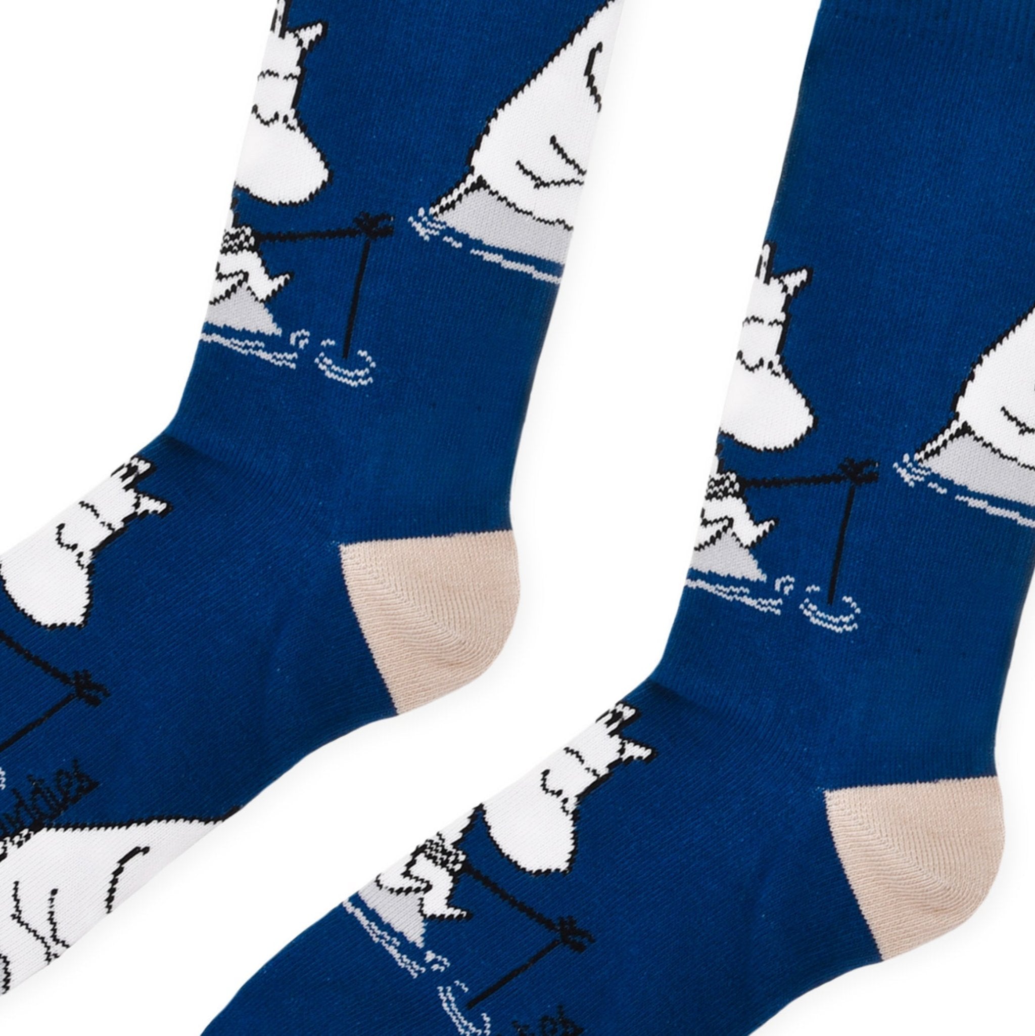 Moomintroll Fishing Men's Socks, Blue (9536182288671)