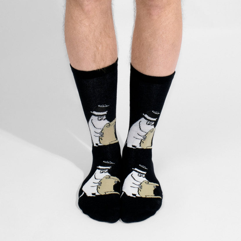 Moominpappa Reading Men Socks, Black (9536142016799)