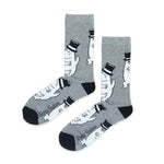 Moominpappa Dancing Men's Socks, Grey (9536179568927)