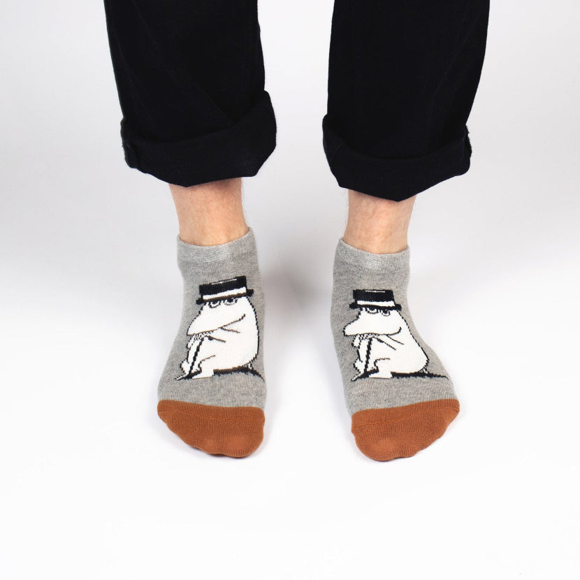 Moominpappa Wondering Men's Ankle Socks, Grey (9536751075615)