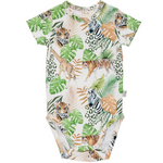 Ma-ia Jungle Shirt Sleeve Baby Body, Multi Green (10258270748959)