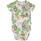 Ma-ia Jungle Shirt Sleeve Baby Body, Multi Green (10258270748959)