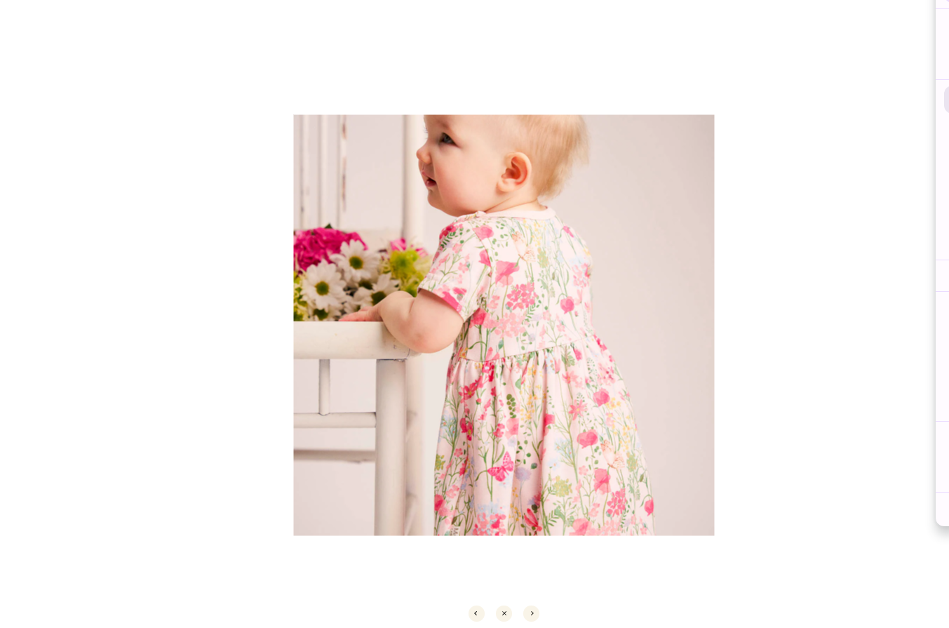 Ma-ia Meadow Baby Body Short Sleeve Dress, Multi Pink (10255542485279)
