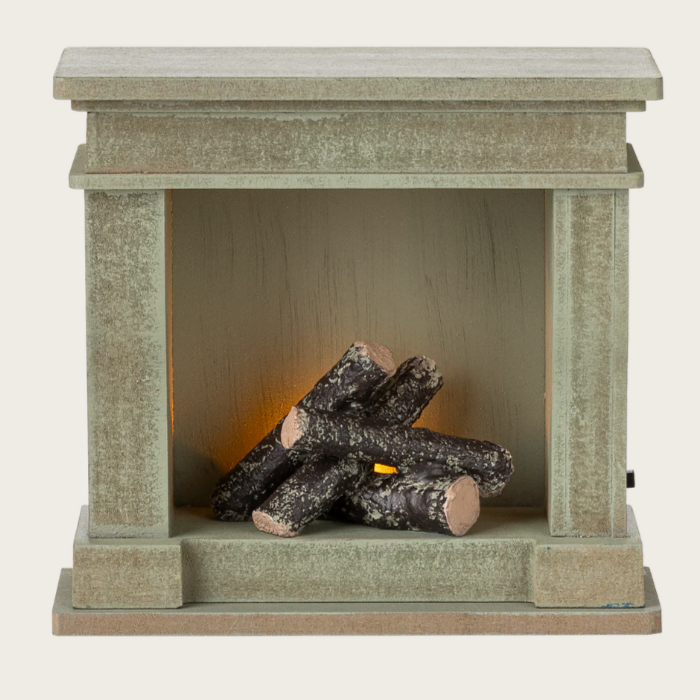 Maileg Fireplace Miniature Dusty Green (10272688472351)