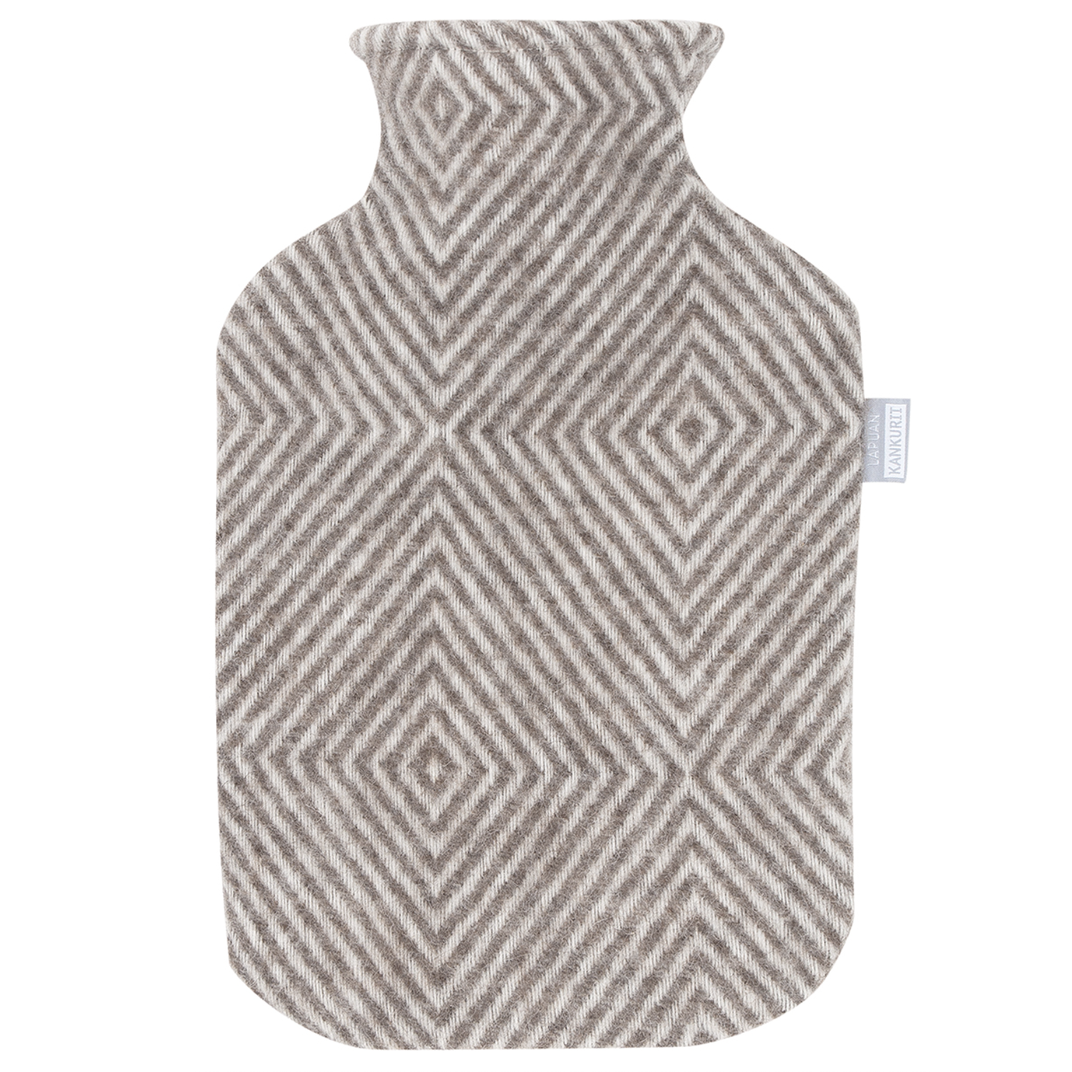 Maria Wool Cover with Hot water Bottle, Brown-White (10114848522527)