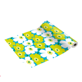 Marimekko Mini Unikko Table Runner 40cm x4.8m, Blue-Green