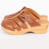 Mary Jane Clog Sandal, Cognac
