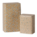 Maileg Metal Box Set Flowers Ocher-Blue 2pcs PRE-ORDER November