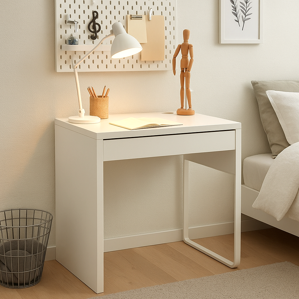 Ikea Micke Desk, 73x50cm, White (9063783890)