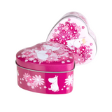 Moomin Flower Heart tin, Light Pink