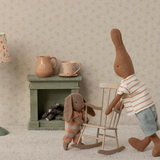 Maileg Bunny Set Micro, Brown-Dusty Rose