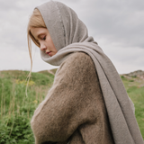 Tuula Merino Scarf, Beige-Rose