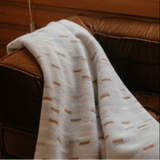 Surprise Yllatys 100% Wool Blanket, Blue-Cinnamon Brown