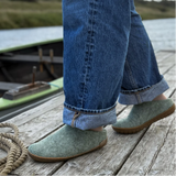 Glerups The Slip On Sage-moss - Honey Rubber Sole