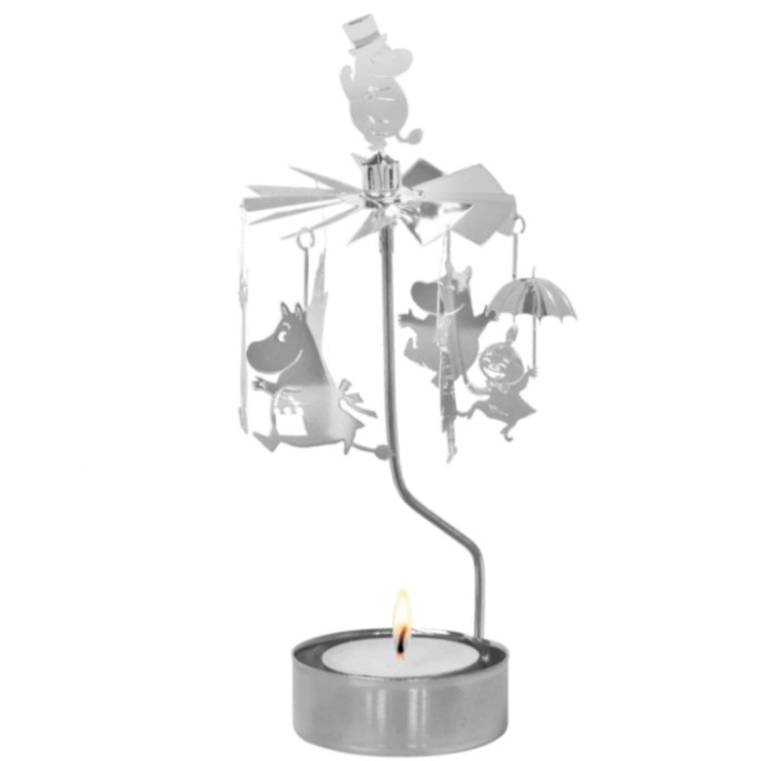 Moomin Family Tea Light Carousel, silver (10247241400607)