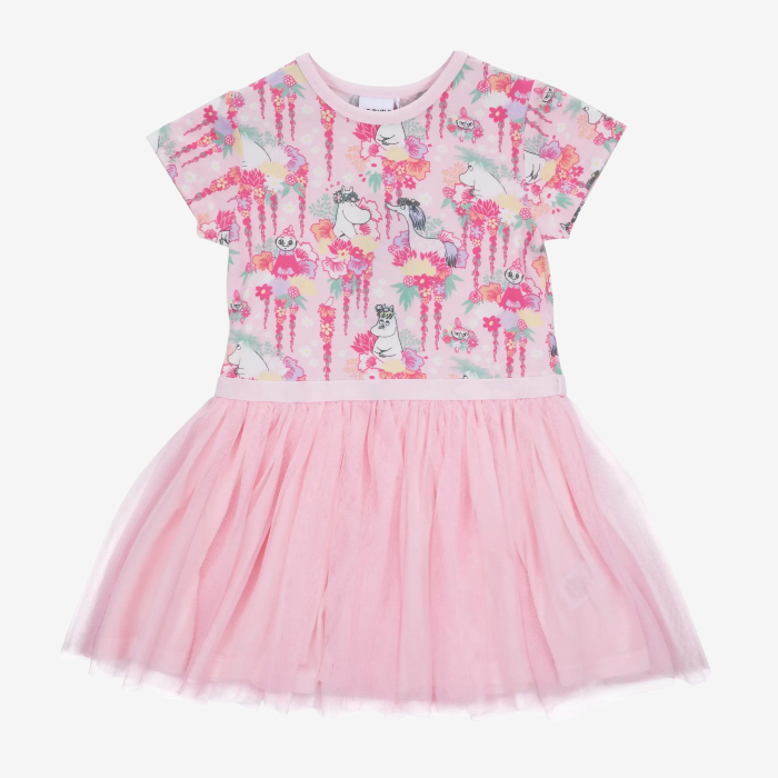 Moomin Flower Crown Kids' Dress, Pink (10262671294751)