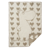 Klippan Premium Moomin Heart Baby Wool Blanket, Taupe