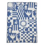Klippan Premium Moomin Play Felted 100% Wool Baby Blanket, Blue