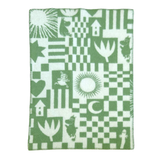 Klippan Premium Moomin Play Felted 100% Wool Baby Blanket, Green