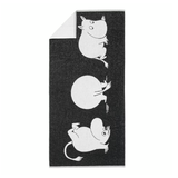 Moomin Bath Towel Moomintroll 70x140cm, Black-White