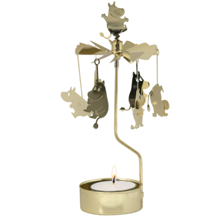 Moomin Tea Light Carousel, Gold (10247258997023)