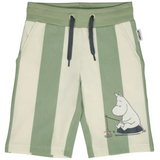 Moomin Moomintroll Day off Kids' Shorts, Green Striped